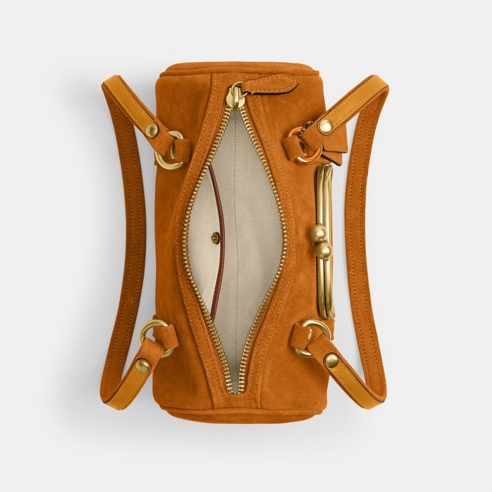 Coach Kisslock Barrel Bag 28 Brass/Marigold