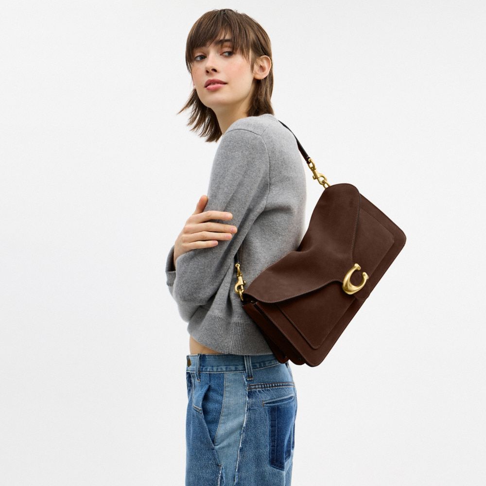 Coach Tabby Shoulder Bag 36 Brass/Dark Chocolate