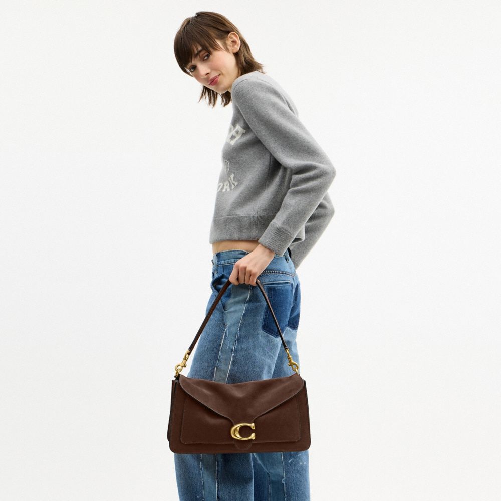 Coach Tabby Shoulder Bag 36 Brass/Dark Chocolate