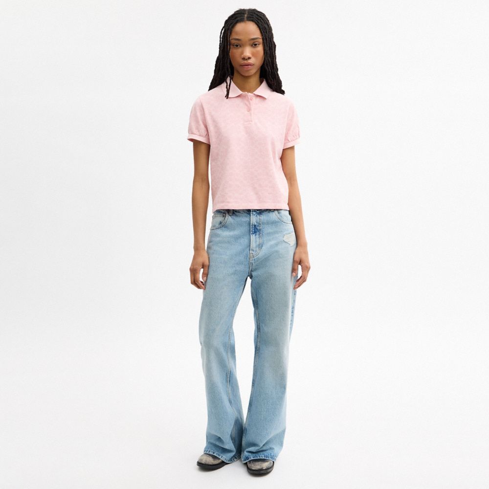 Coach Signature Polo Pink Signature
