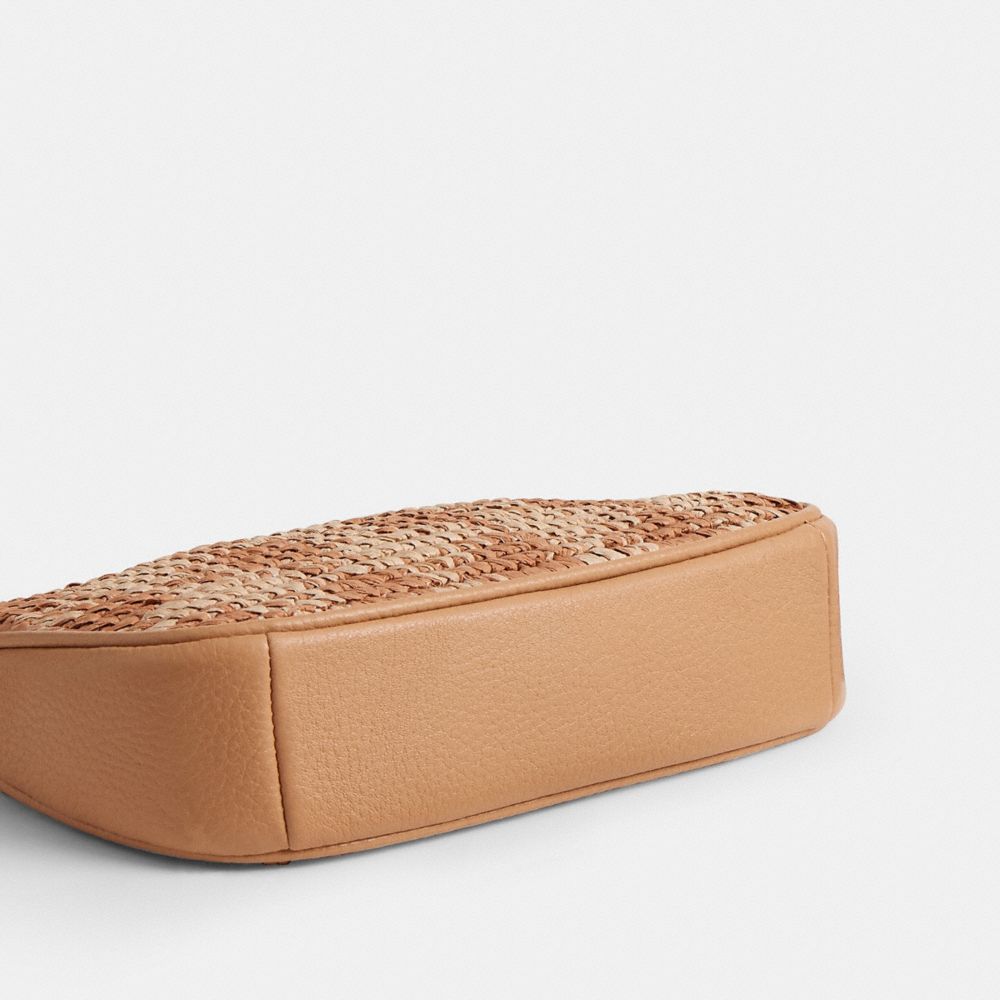 Coach Nolita 19 With Gingham Print Gold Tan