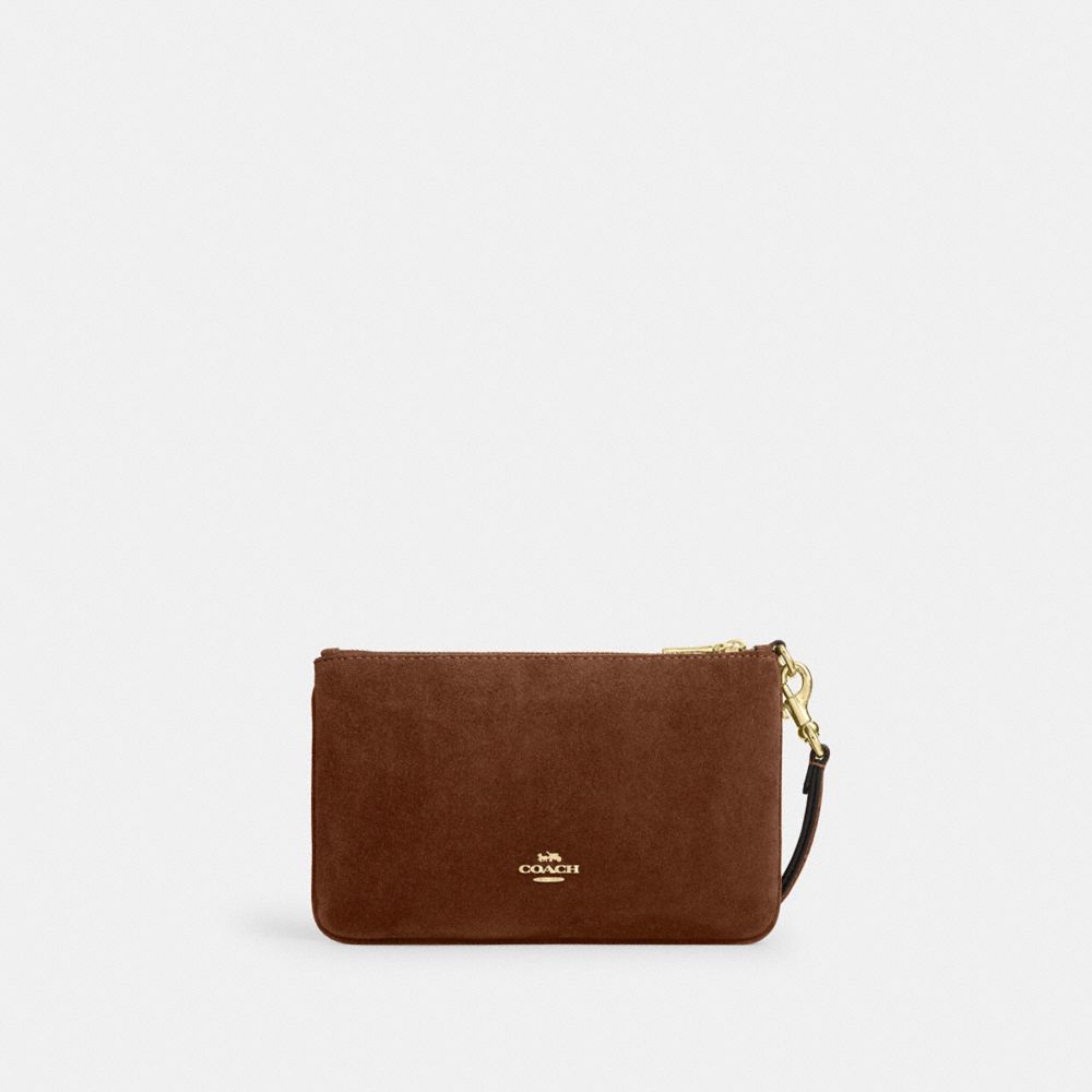 Coach Ashton Wristlet Gold/Warm Brown