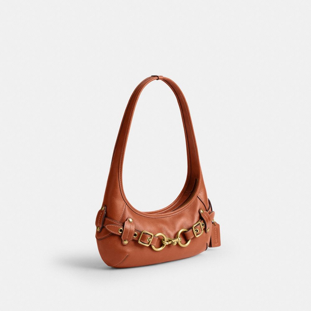 Coach Belted Ergo Shoulder Bag 26 Brass/Amber Brown