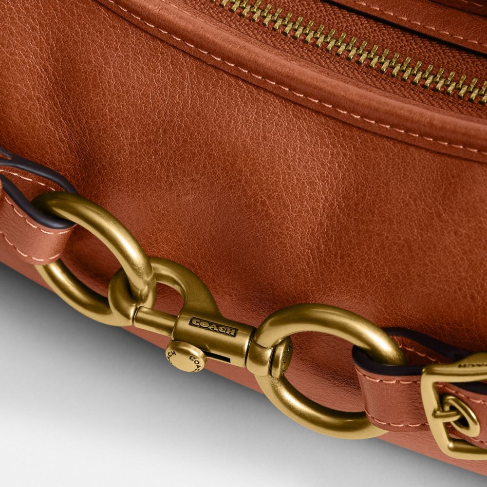 Coach Belted Ergo Shoulder Bag 26 Brass/Amber Brown