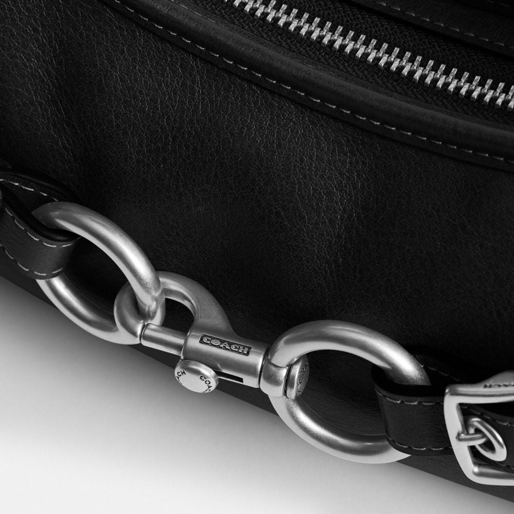 Coach Belted Ergo Shoulder Bag 26 Silver/Black