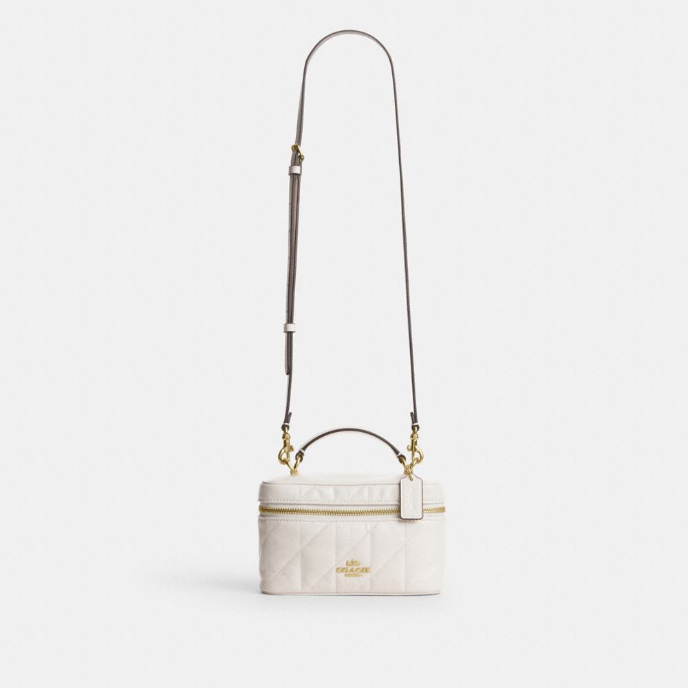 Coach Rainer Crossbody Bag 18 With Quilting Gold Chalk