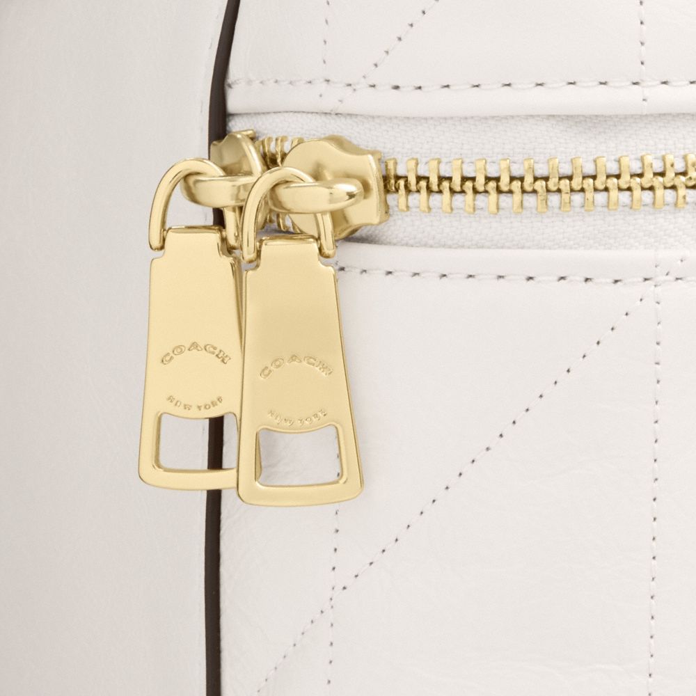 Coach Rainer Crossbody Bag 18 With Quilting Gold Chalk