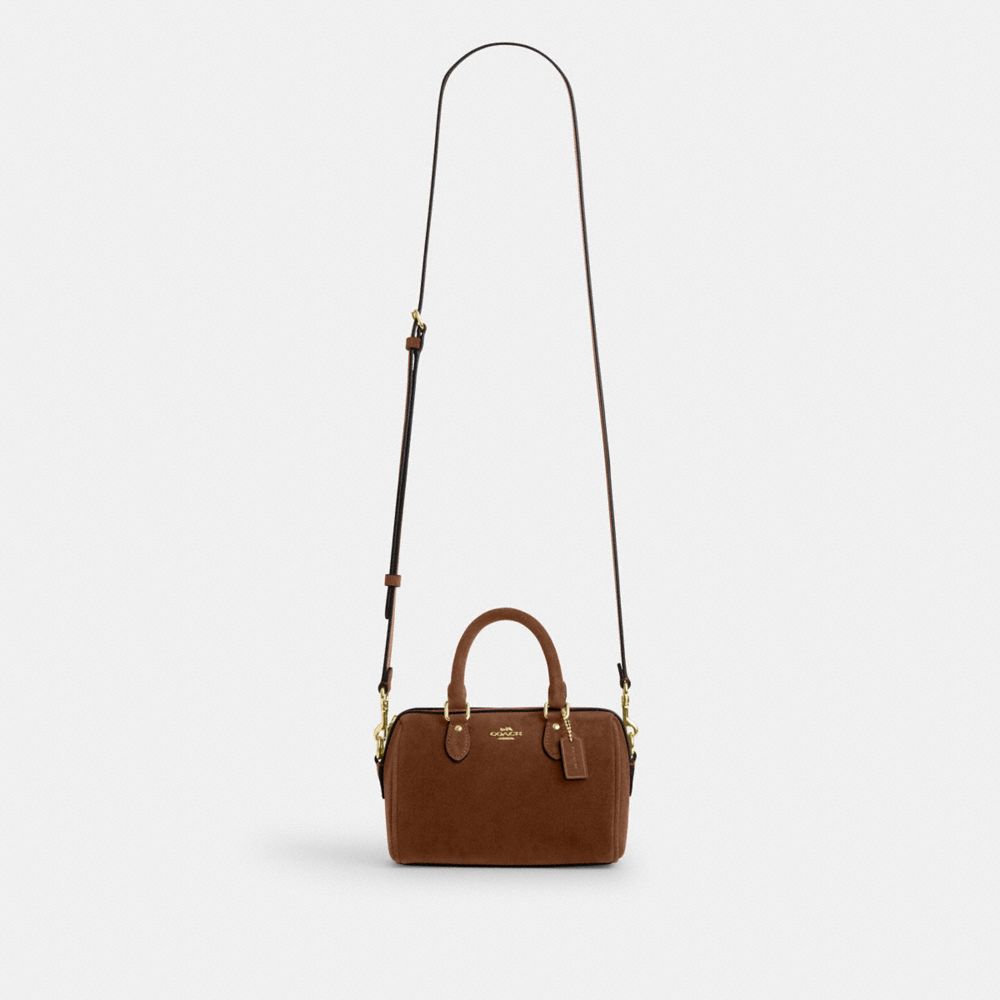 Coach Mini Rowan Crossbody Bag Gold/Warm Brown