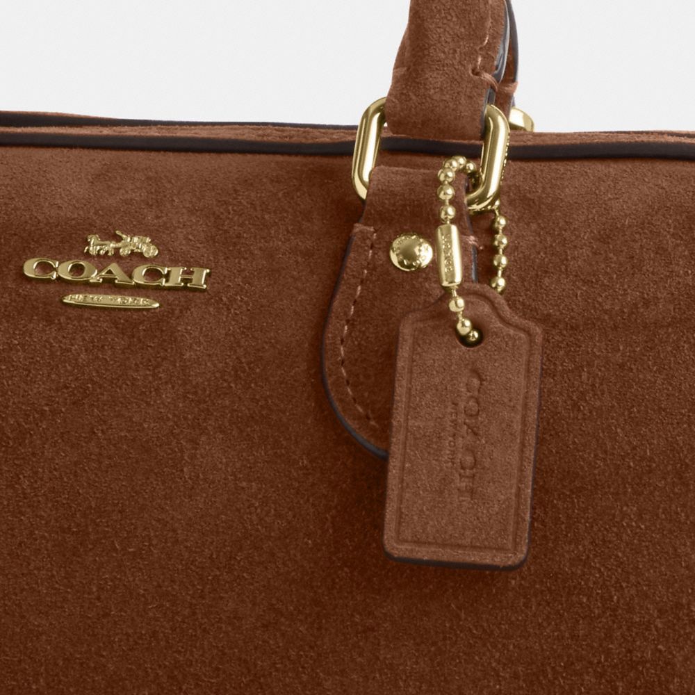 Coach Mini Rowan Crossbody Bag Gold/Warm Brown