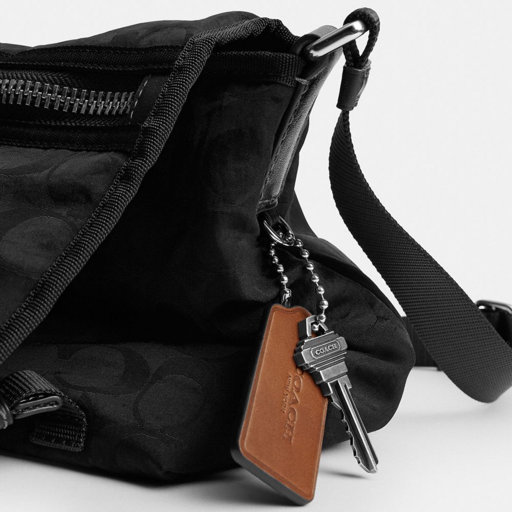 Coach Lane Messenger In Signature Nylon Black