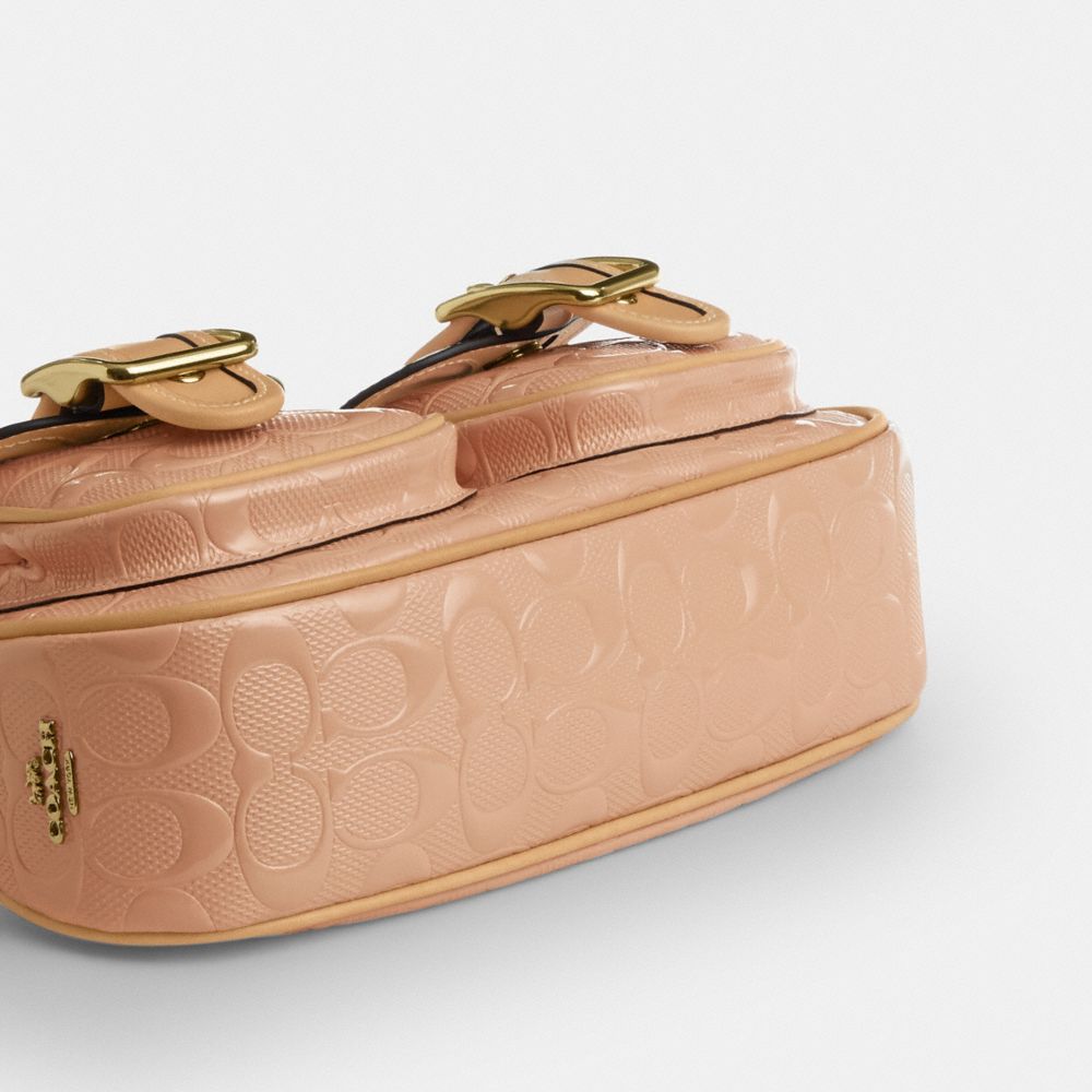 Coach Ashton Shoulder Bag In Signature Leather Gold Faded Blush