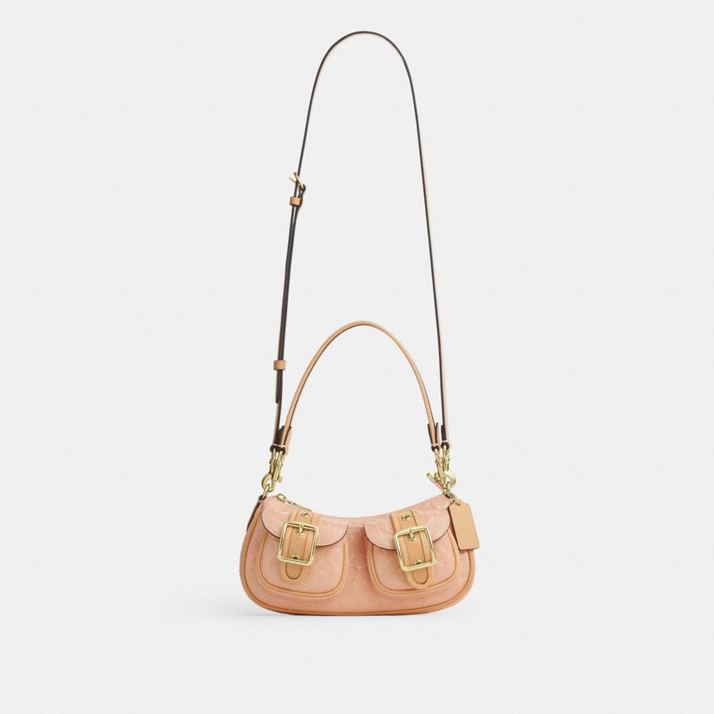 Coach Ashton Shoulder Bag In Signature Leather Gold Faded Blush