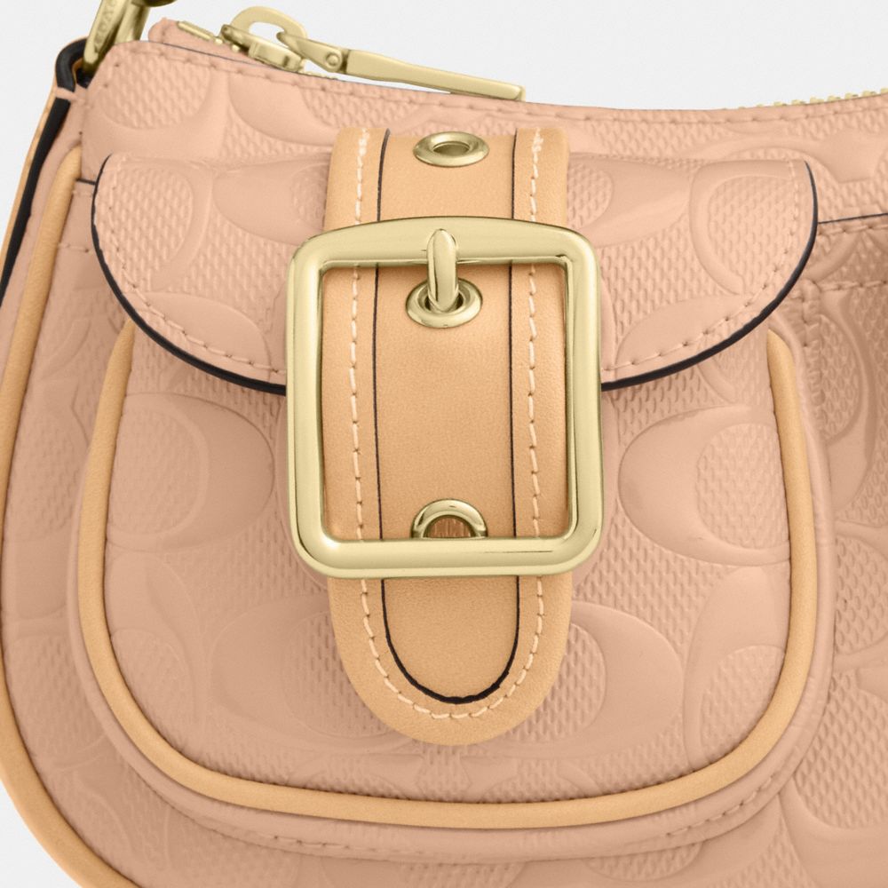 Coach Ashton Shoulder Bag In Signature Leather Gold Faded Blush