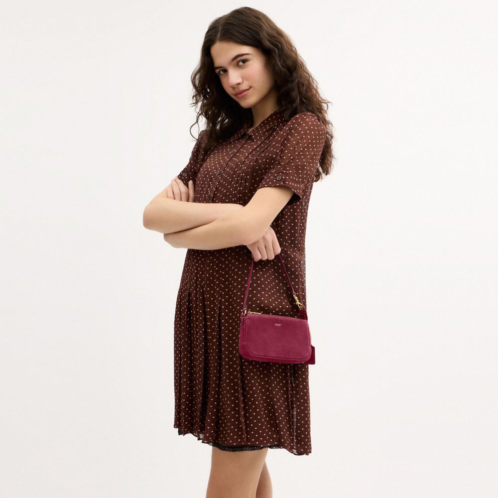 Coach Plaza Bag 18 Brass/Dark Fuchsia