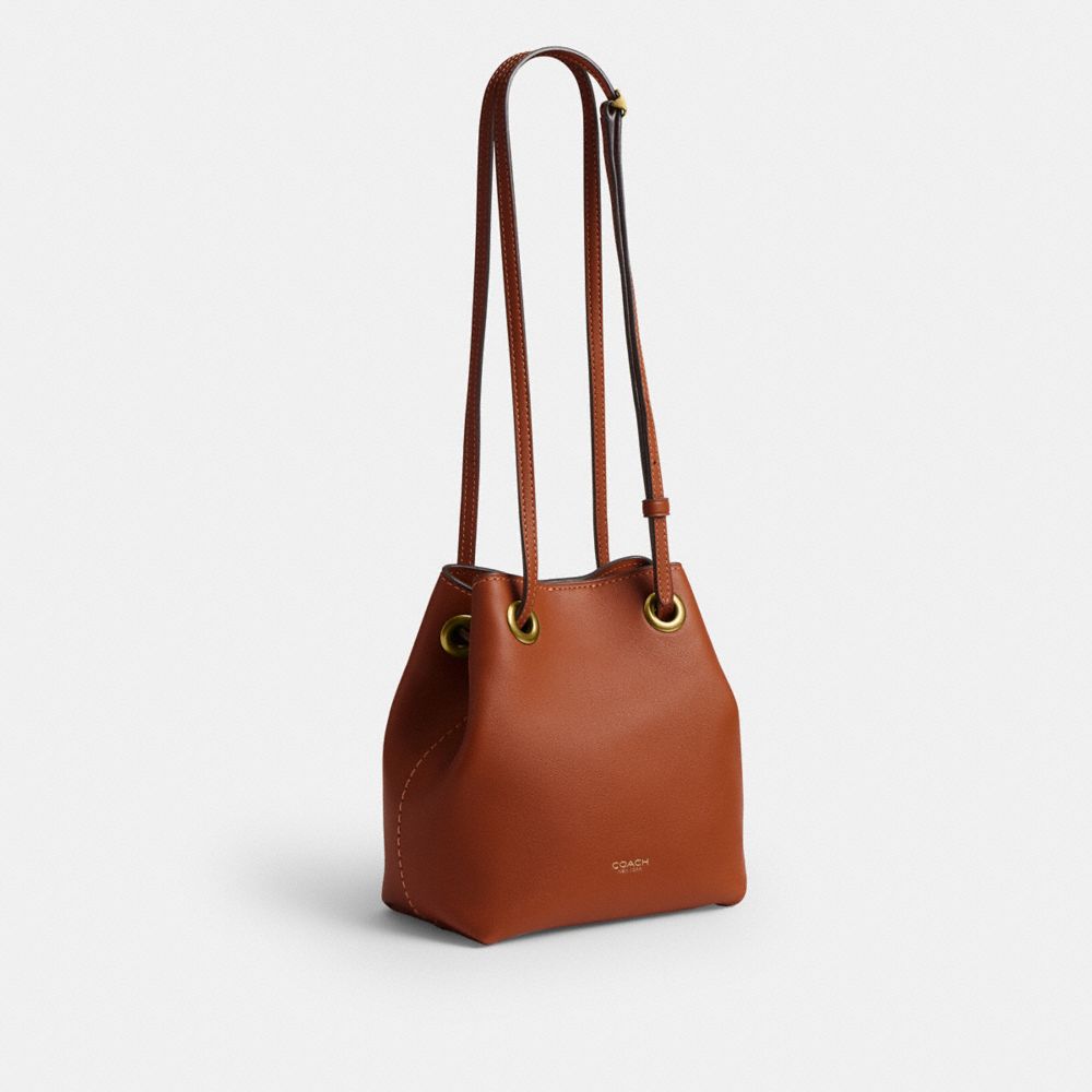 Coach Jade Drawstring Bag Brass/Amber Brown