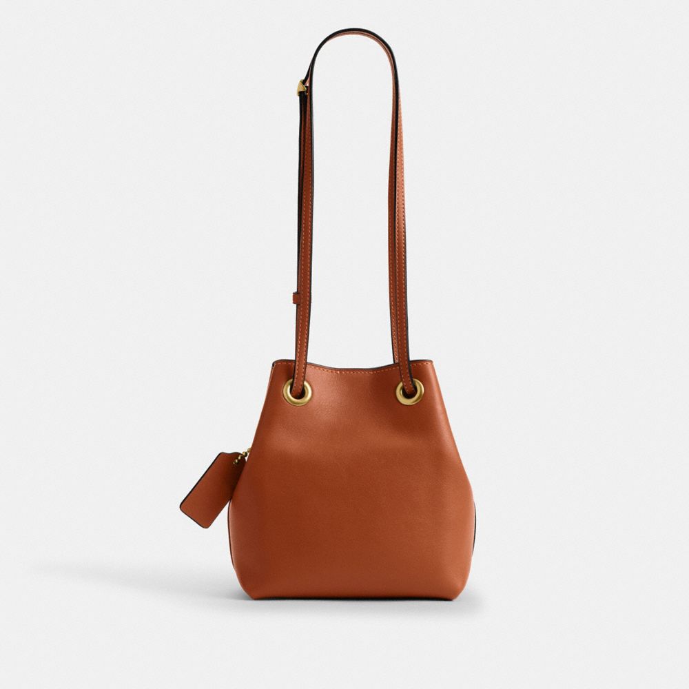 Coach Jade Drawstring Bag Brass/Amber Brown