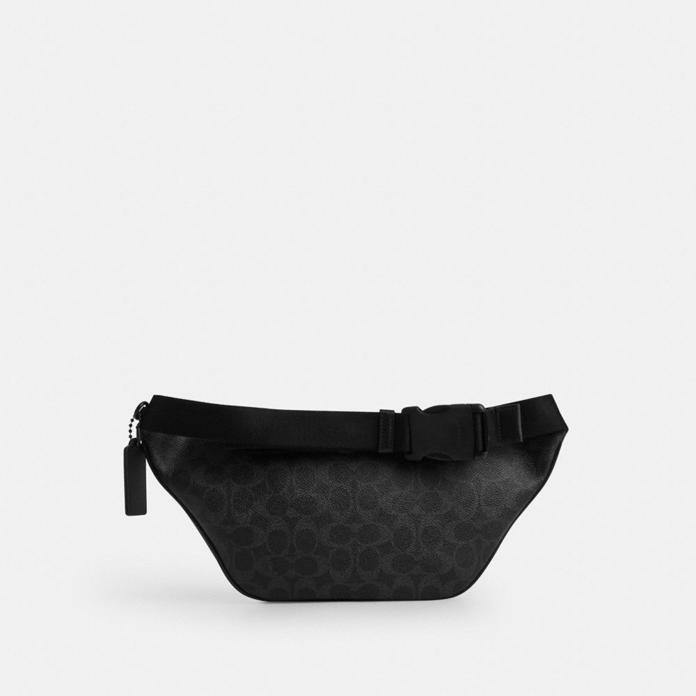 Coach Travis Belt Bag 35 In Signature Canvas Matte Black Black Signature