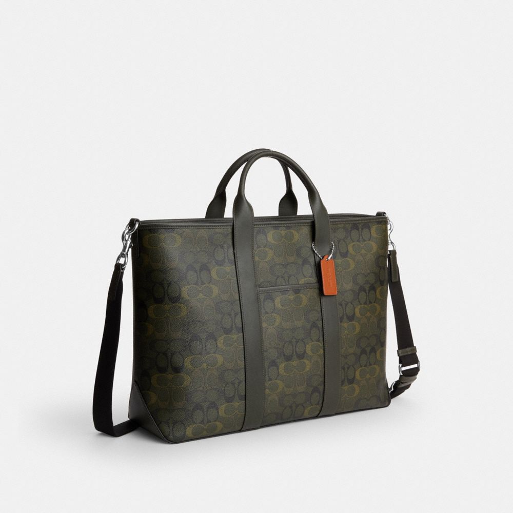 Coach Grayson Tote Bag In Signature Camo Print Silver/Green