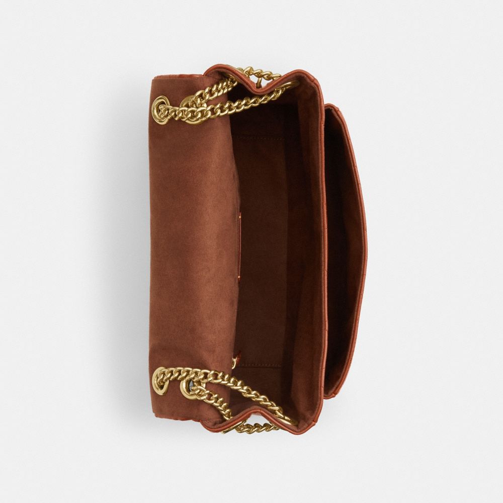 Coach Elodie Crossbody Bag With Quilting Gold Cinnamon