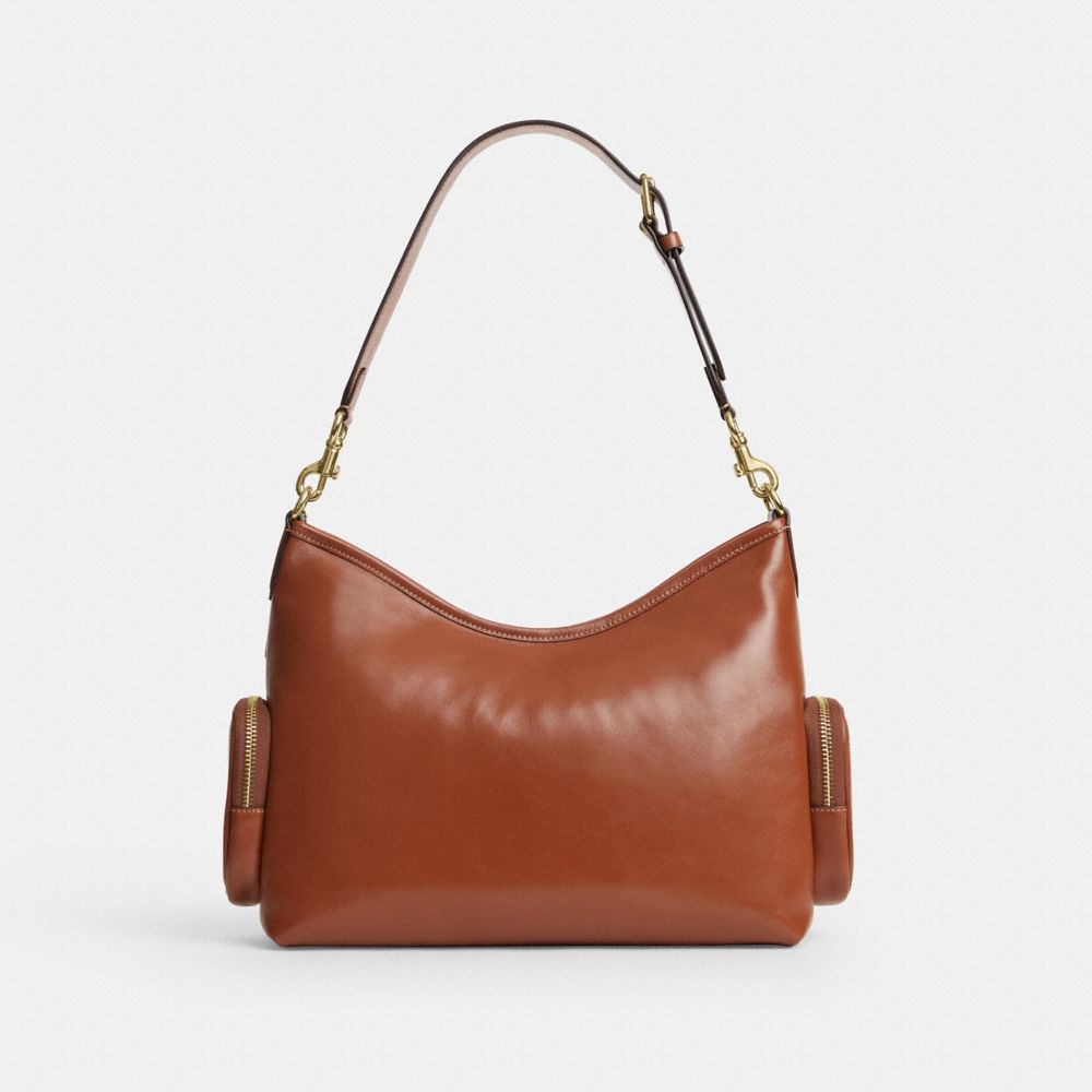 Coach Laurel Shoulder Bag With Pockets Gold/Cinnamon