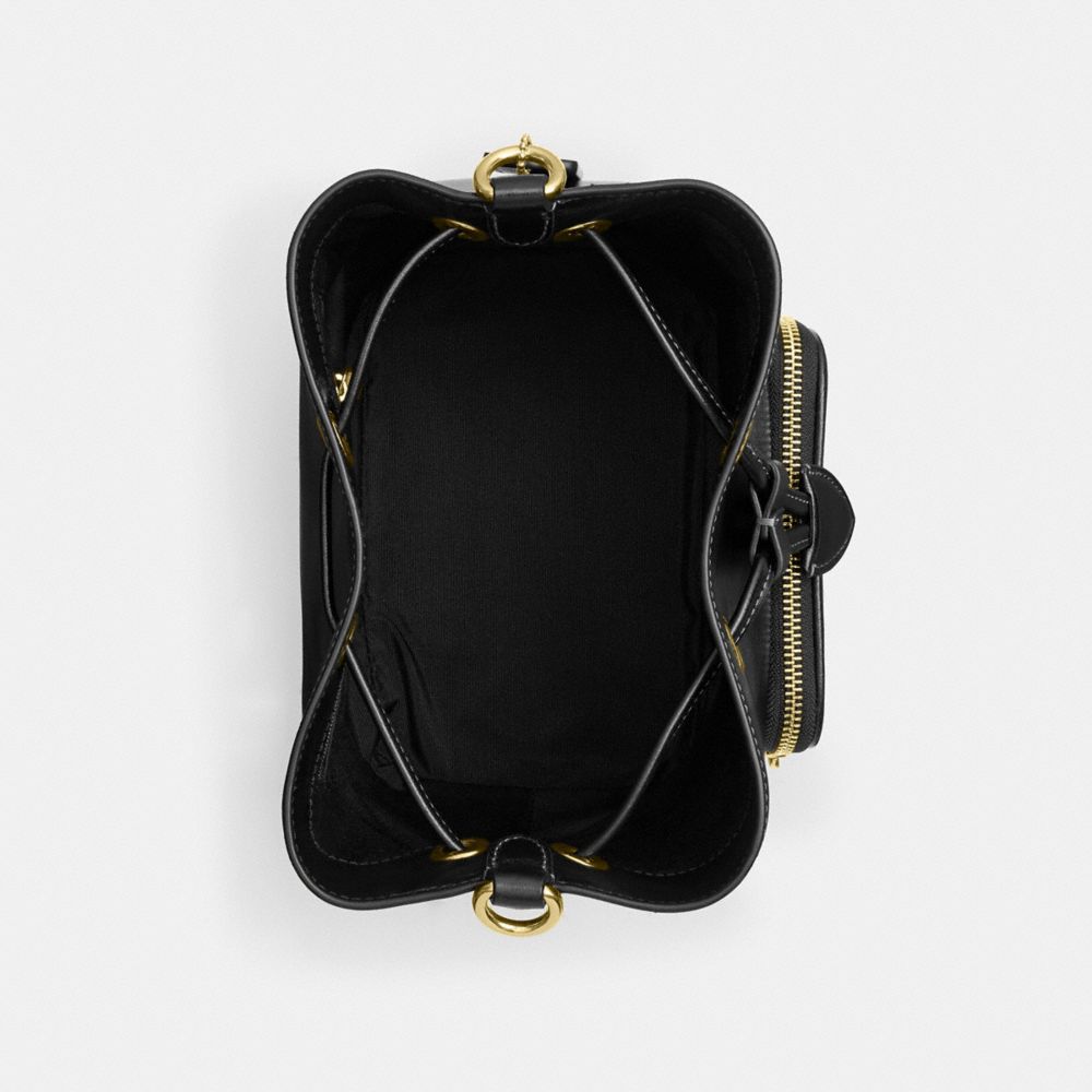Coach Rowan Bucket Bag With Pocket Gold/Black