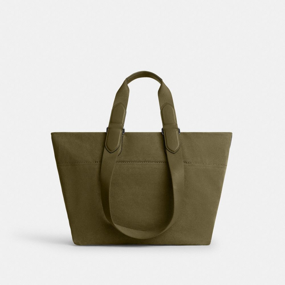 Coach Small Tour Tote Bag In Regenerative Cotton Silver/Olive