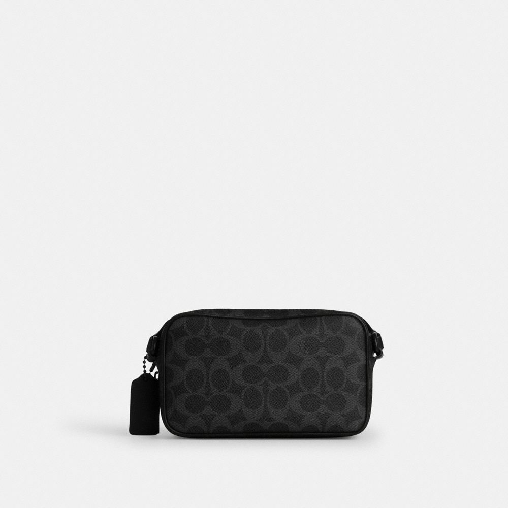Coach Colton Crossbody Bag 19 In Signature Canvas Matte Black Black Signature