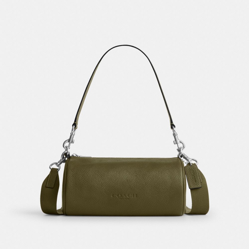 Coach Andre Barrel Bag 24 Silver Olive