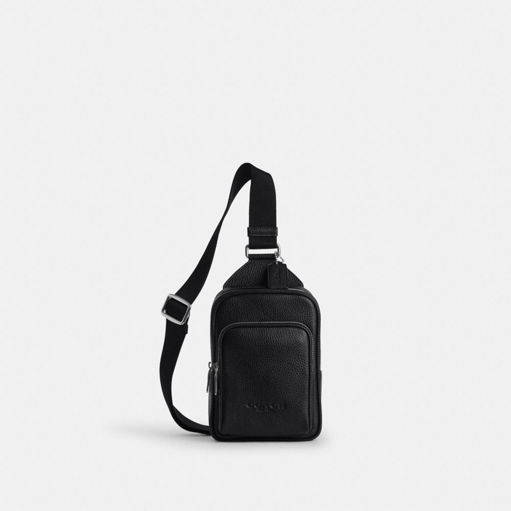 Coach Racer Sling Pack Silver Black