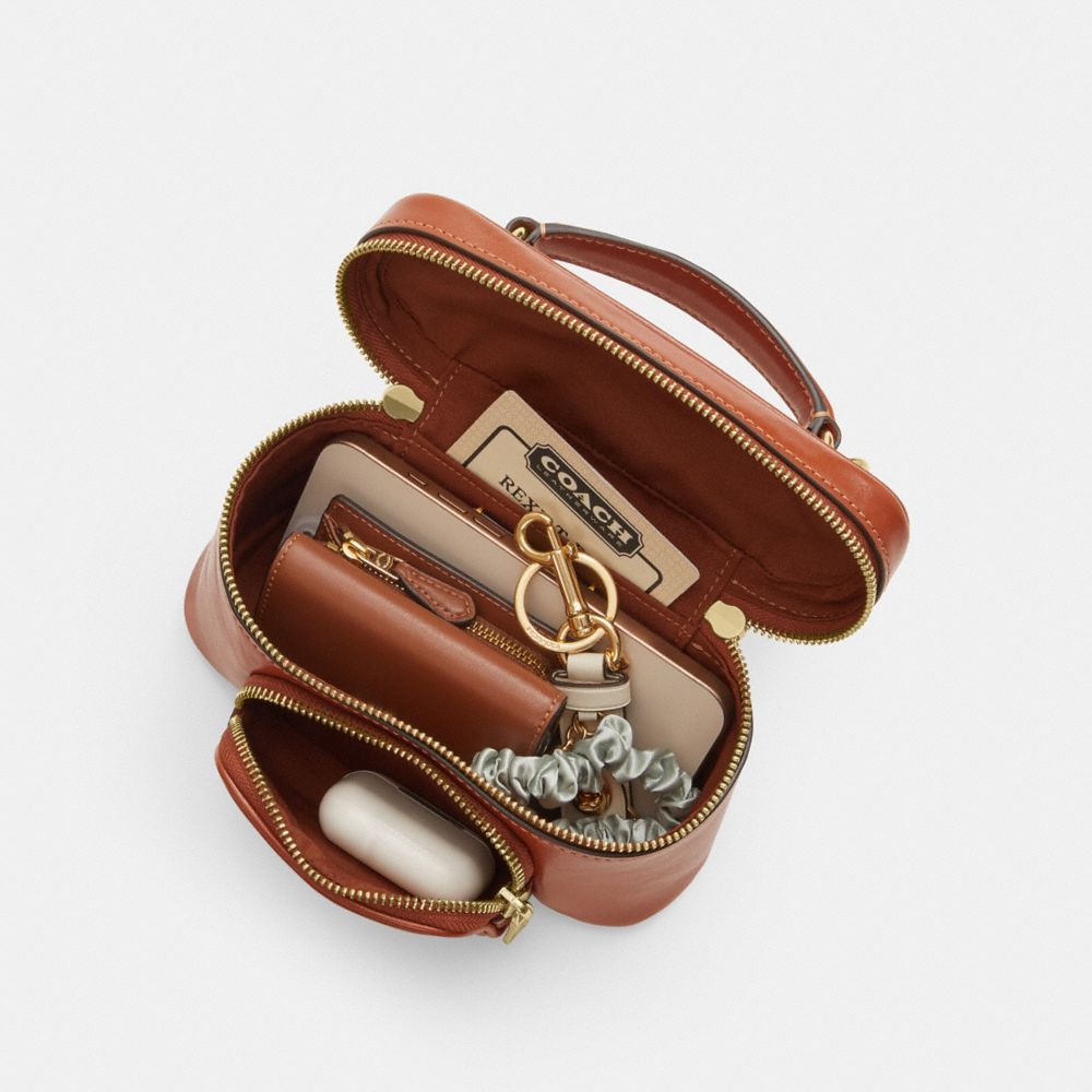 Coach Rainer Crossbody Bag 18 With Pocket Gold/Cinnamon