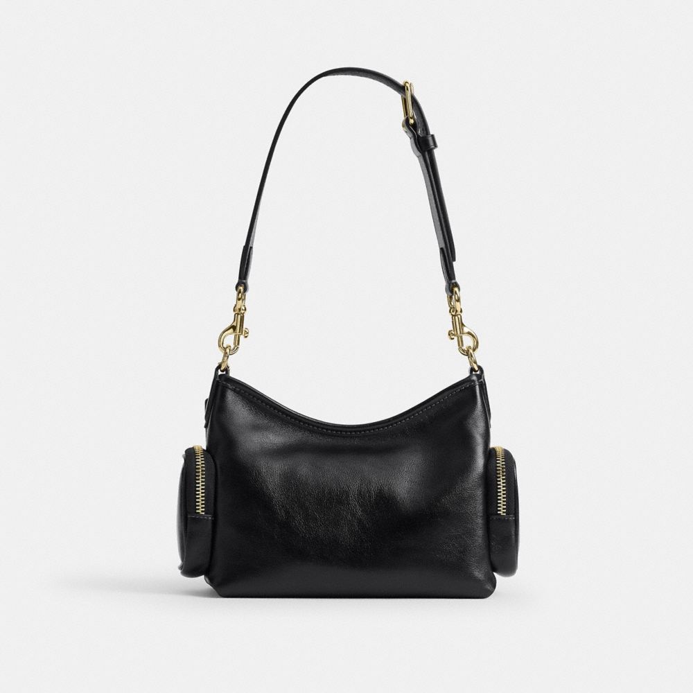 Coach Laurel Shoulder Bag 22 With Pockets Gold/Black