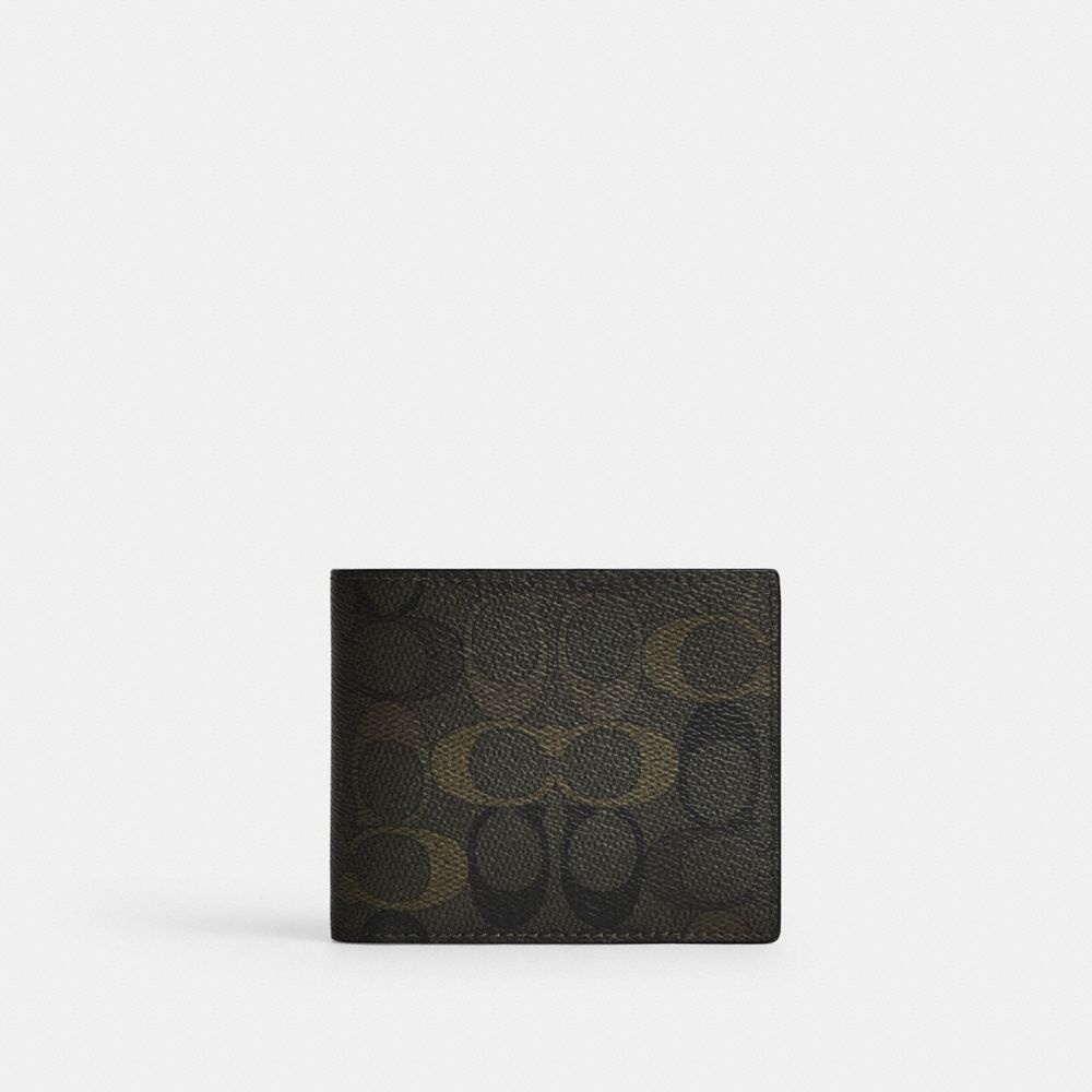 Coach 3-In-1 Wallet In Signature Camo Print Green