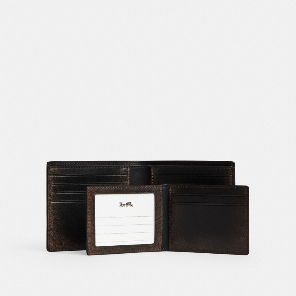 Coach 3-In-1 Wallet In Loved Leather Black Brown