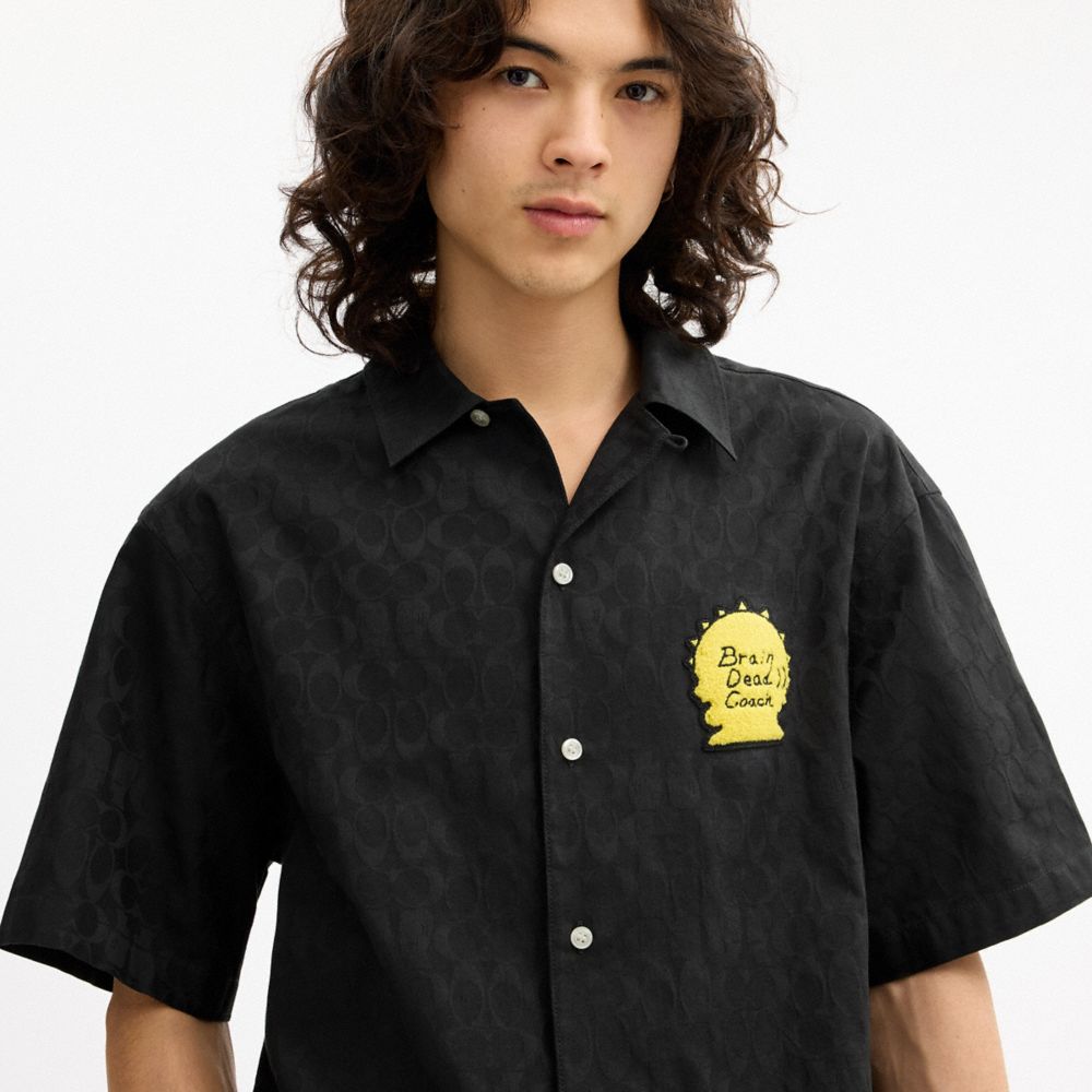 Coach Coach | Brain Dead Signature Camp Shirt Black