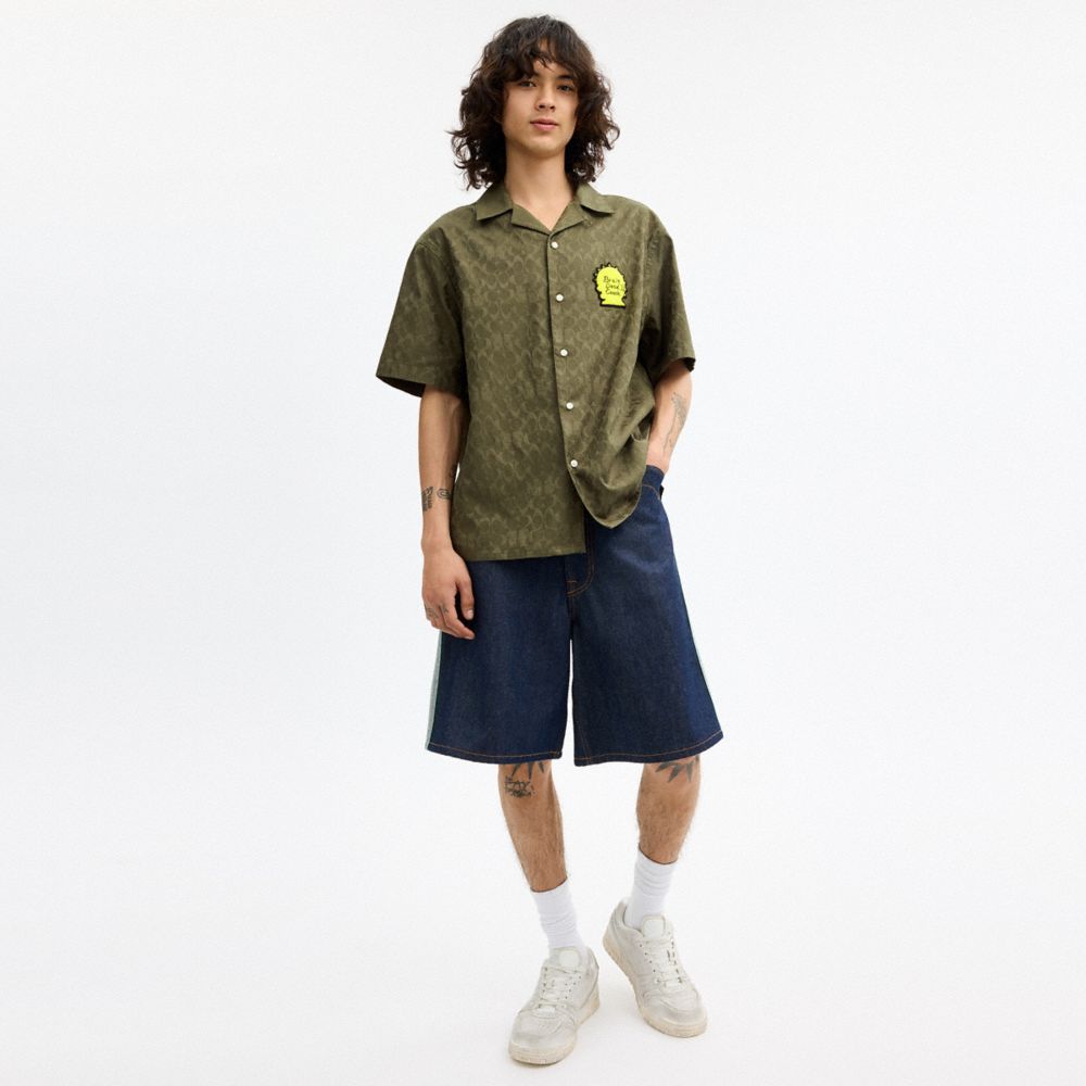 Coach Coach | Brain Dead Signature Camp Shirt Green