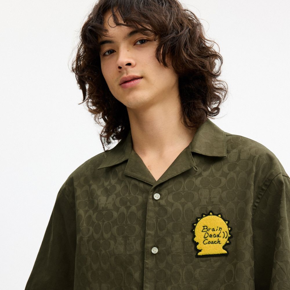 Coach Coach | Brain Dead Signature Camp Shirt Green