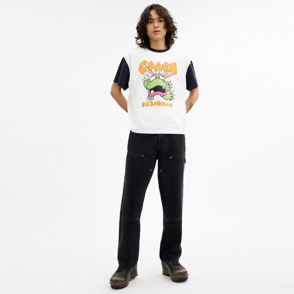 Coach Coach | Brain Dead Zilly Dino T Shirt White