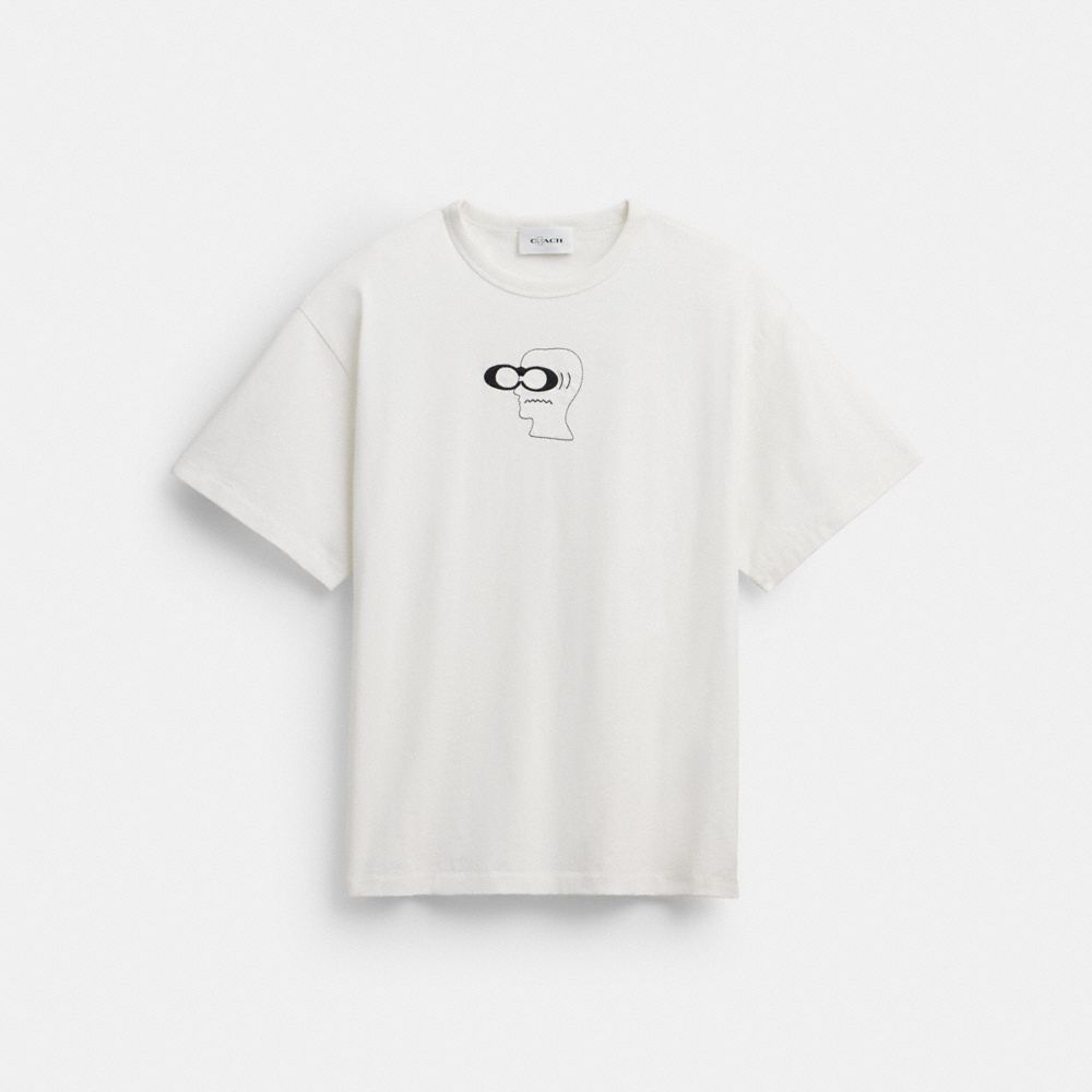 Coach Coach | Brain Dead Head T Shirt In Organic Cotton White