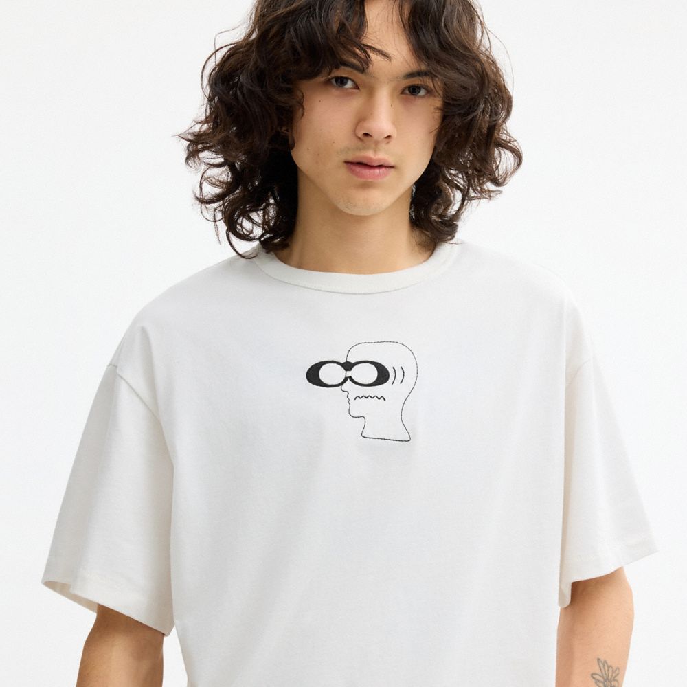 Coach Coach | Brain Dead Head T Shirt In Organic Cotton White