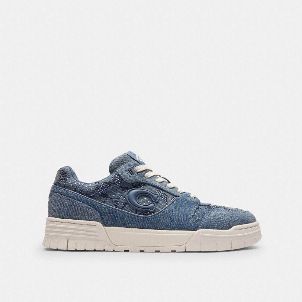 Women's Coach Soho Sneaker In Signature Denim Denim Blue