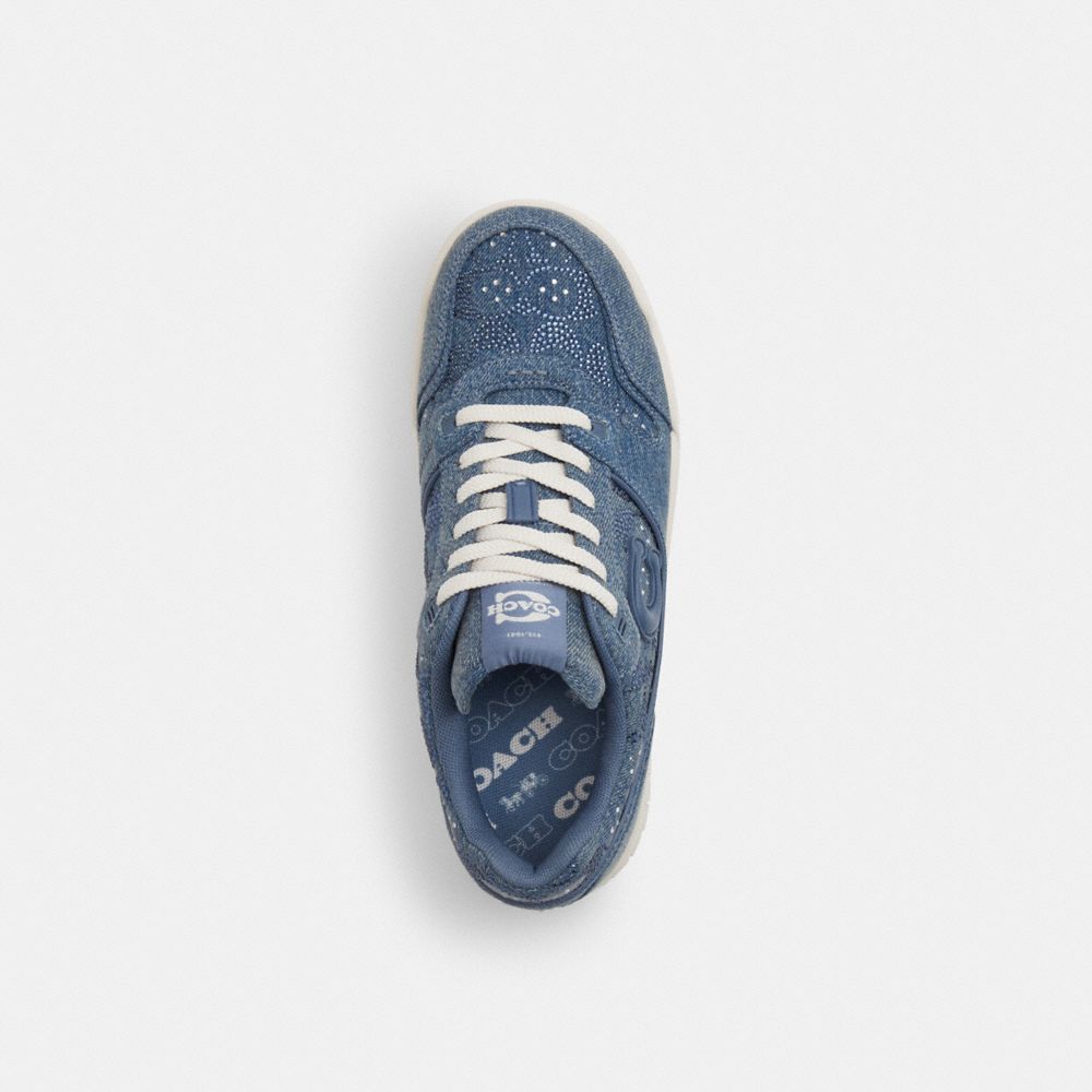 Women's Coach Soho Sneaker In Signature Denim Denim Blue