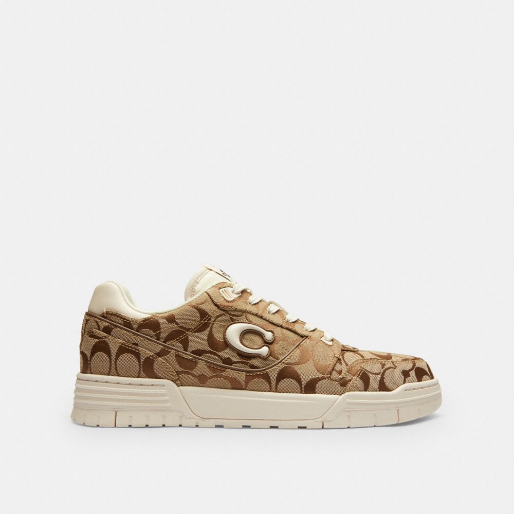 Men's Coach Soho Sneaker In Signature Sateen Jacquard Chalk Multi