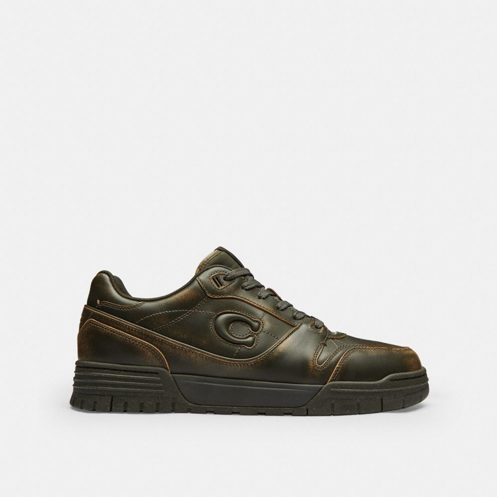 Men's Coach Soho Sneaker In Loved Leather Olive