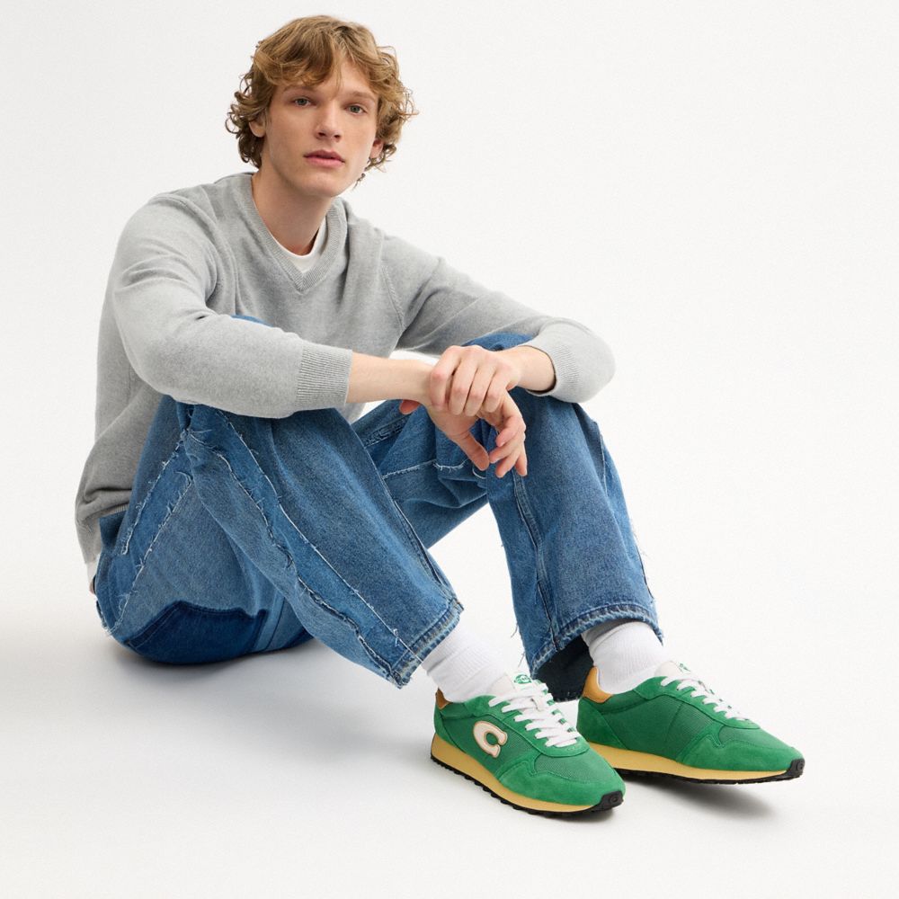 Men's Coach Retro Runner Sport Green