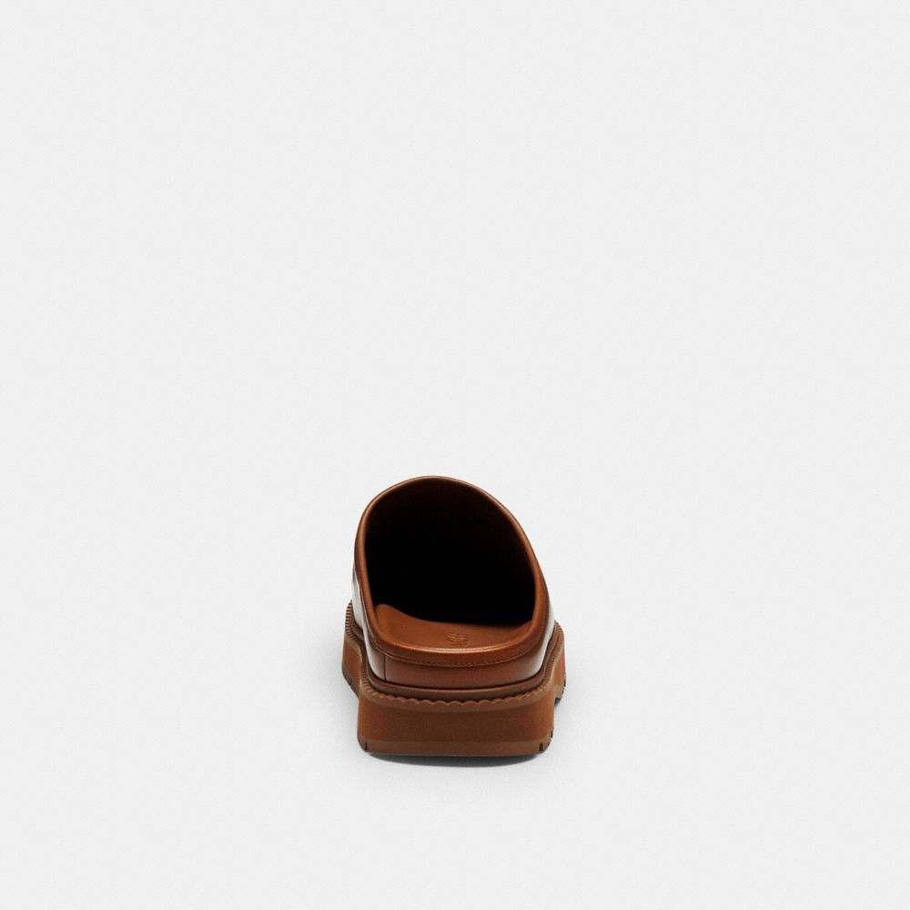 Men's Coach Sport Clog In Loved Leather Light Brown