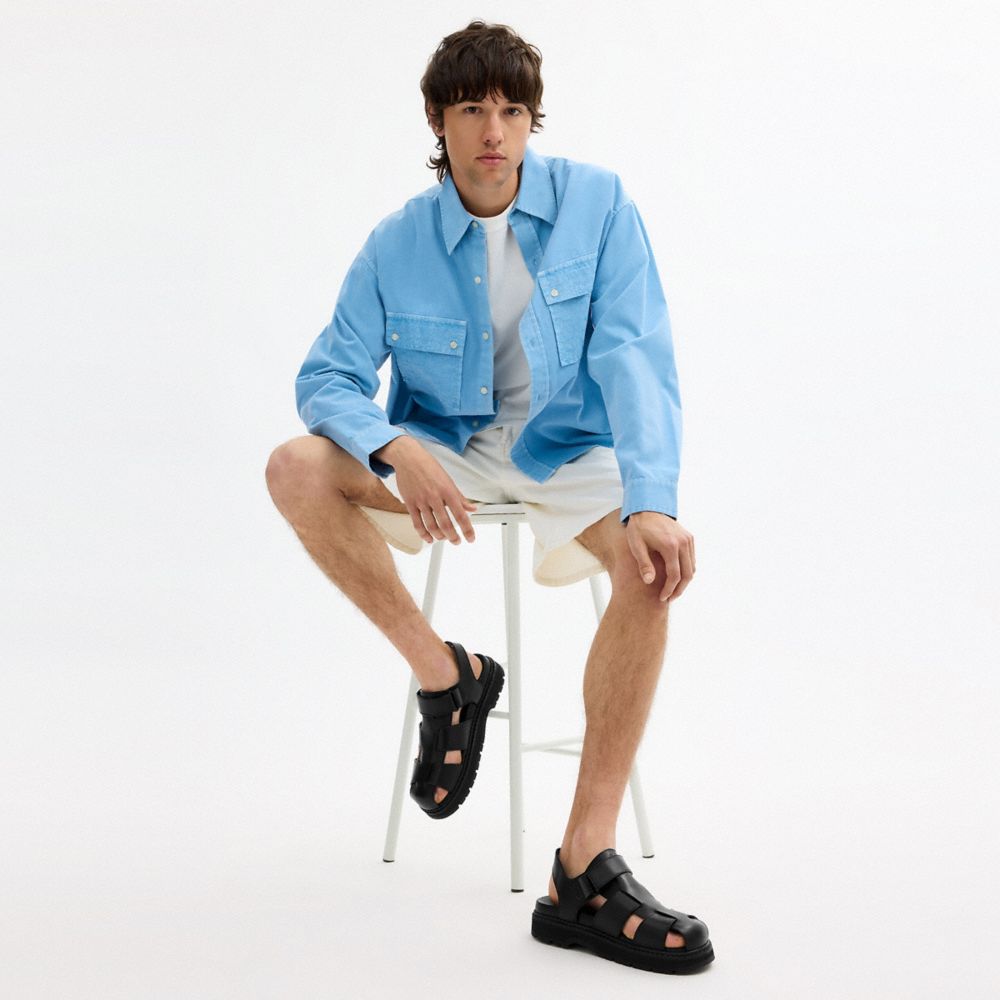 Men's Coach Fisherman Sandal Black