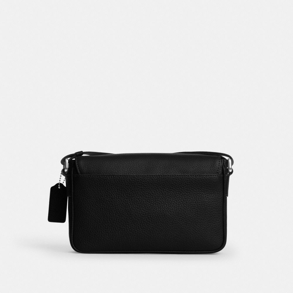 Coach Jack Small Flap Crossbody Bag Silver Black