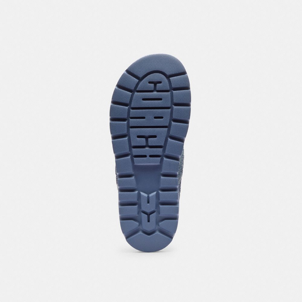 Women's Coach Brynn Thong Sandal In Crystal Signature Denim Denim