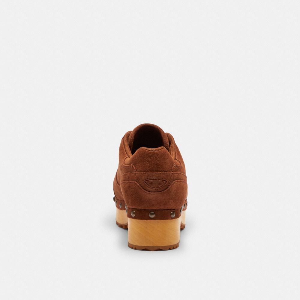 Women's Coach Coach | Brain Dead Soho Wooden Clog Dark Burlwood