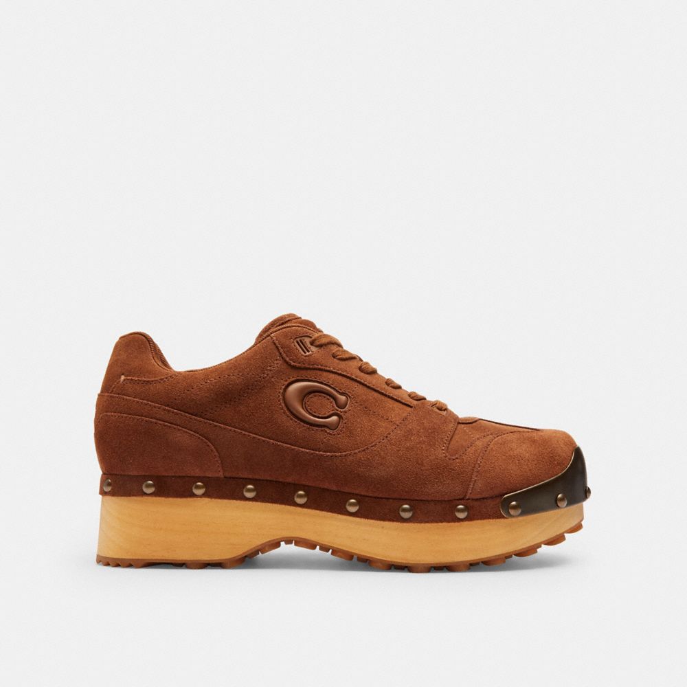 Men's Coach Coach | Brain Dead Soho Wooden Clog Dark Burlwood